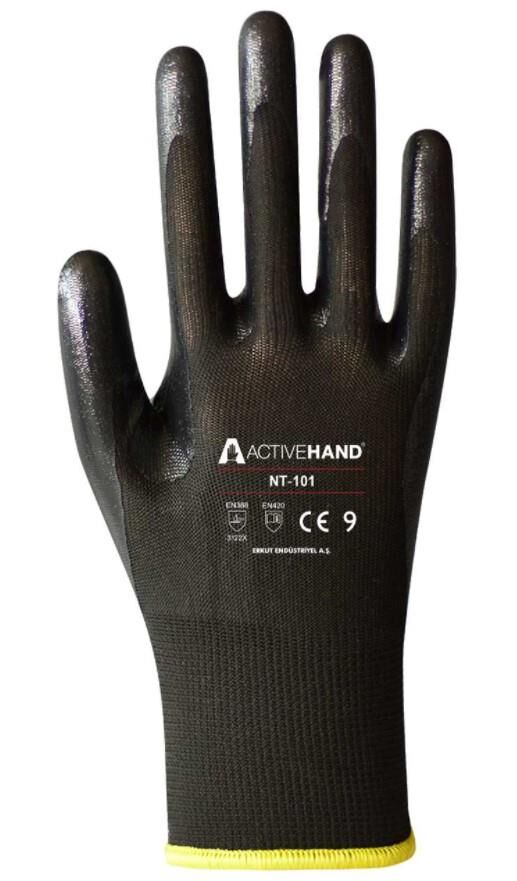 ActiveHand NT-101 Nitril İş Eldiveni Siyah