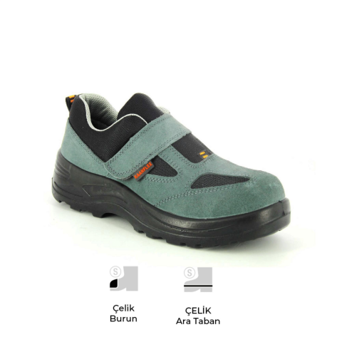 Kaan Flex KF-3021 S1P SRC Süet Deri Çelik Burun Çelik Ara Taban İş Ayakkabısı