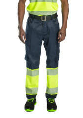SafeSawa Alaska Hi-Vis Pantolon Neon Sarı Lacivert Segmentli Reflektörlü