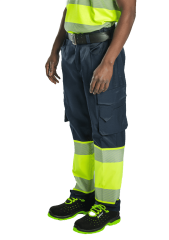SafeSawa Alaska Hi-Vis Pantolon Neon Sarı Lacivert Segmentli Reflektörlü