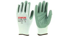 Starline E-43-BG 1/2 Nitril Kaplı İş Eldiveni Beyaz- Gri