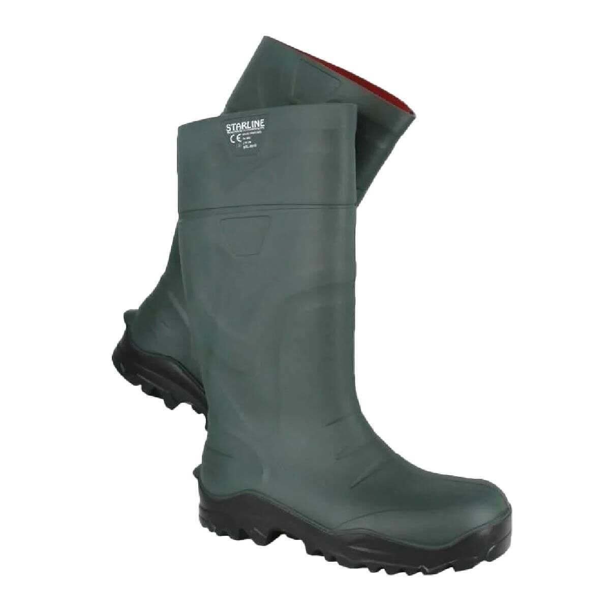 Starline STL-9910 S5 SRC PU Antistatik Haki Çizme Çelik Burun Çelik Ara Taban