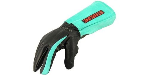 Starline Yarma Deri  Takviyeli 100° Temas Isı Dirençli İş Eldiveni EN388-3222X EN407-413X4X EN 12477 TYPE A 30 Cm