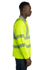 SafeSawa Alaska Hi-Vis Uzun Kollu Polo T-Shirt Sweatshirt Neon Sarı Segmentli Reflektörlü
