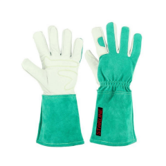 Starline Cilt Deri  Takviyeli 100° Temas Isı Dirençli İş Eldiveni EN388-3223X EN407-413X4X EN 12477 TYPE A 35 Cm