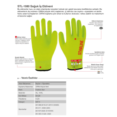 Starline STL-1080 ORRA Köpük Nitril Kaplı Akrilik Astarlı Soğuğa Karşı Dayanıklı Ediven EN388-4232B EN407-X1XXXX EN511-020