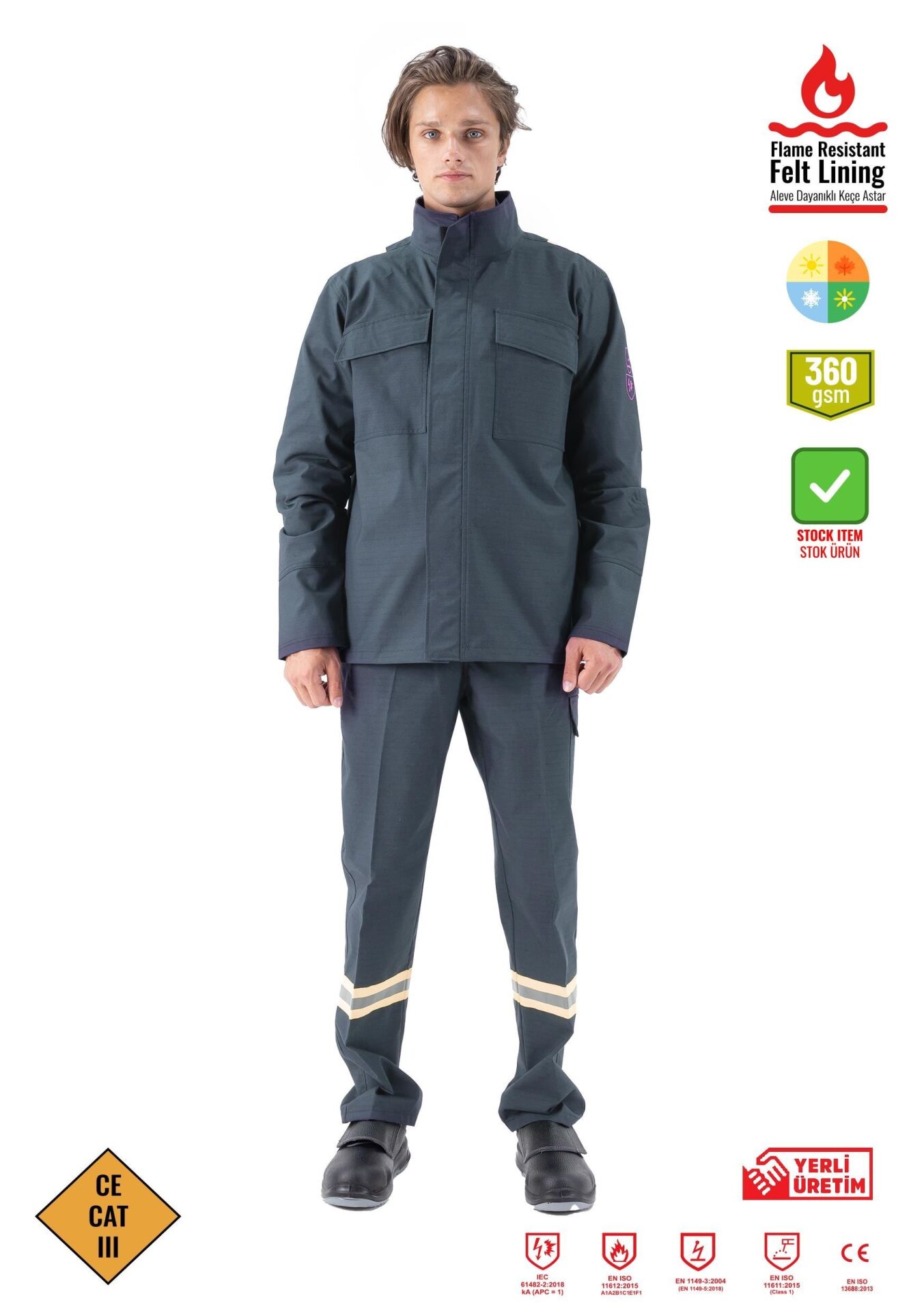 SafeSawa Maxima FR Alev Almaz Ceket Lacivert