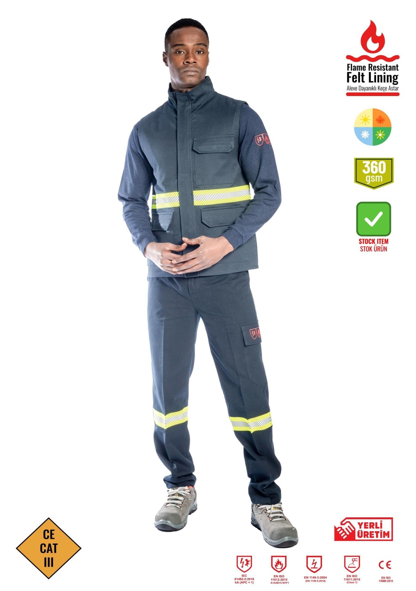 SafeSawa Maxima FR Alev Almaz Yelek Lacivert