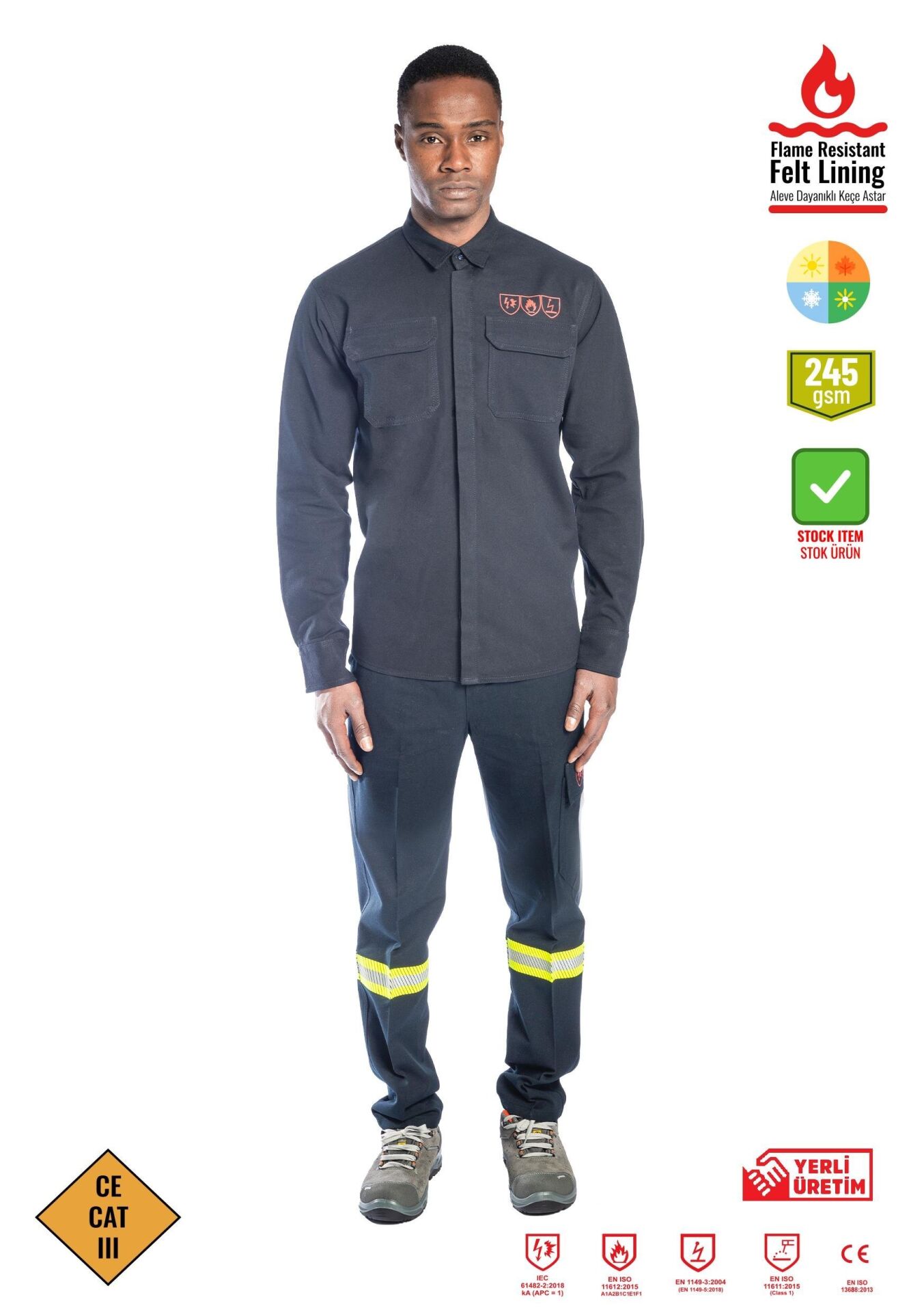 SafeSawa Maxima FR Alev Almaz Gömlek Lacivert