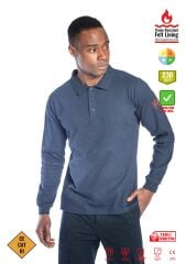 SafeSawa Maxima FR Alev Almaz Polo Yaka Sweatshirt Lacivert