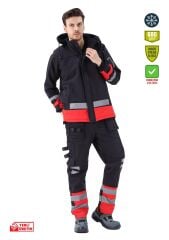 SafeSawa Arrowstar Softshell Mont Siyah Kırmızı