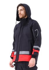 SafeSawa Arrowstar Softshell Mont Siyah Kırmızı