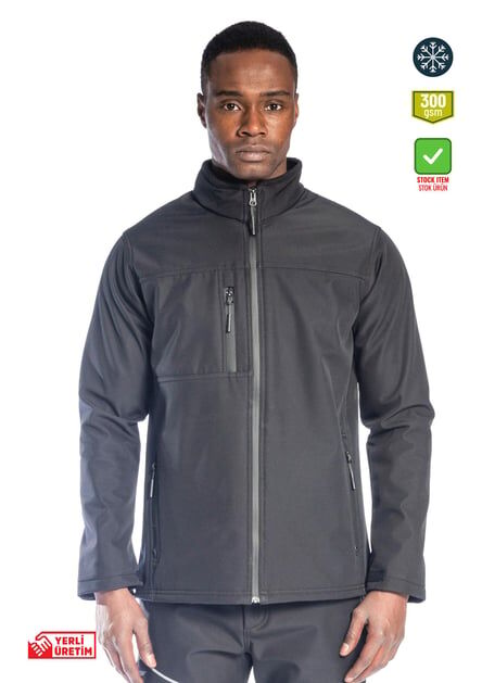 SafeSawa Dark Softshell Ceket Siyah
