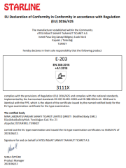 Starline E-203 3/4 Sarı Nitril Kaplı Pamuk Astarlı Montaj Eldiveni 2121X