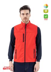 SafeSawa Dark Softshell Yelek Kırmızı