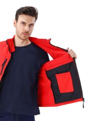 SafeSawa Dark Softshell Yelek Kırmızı