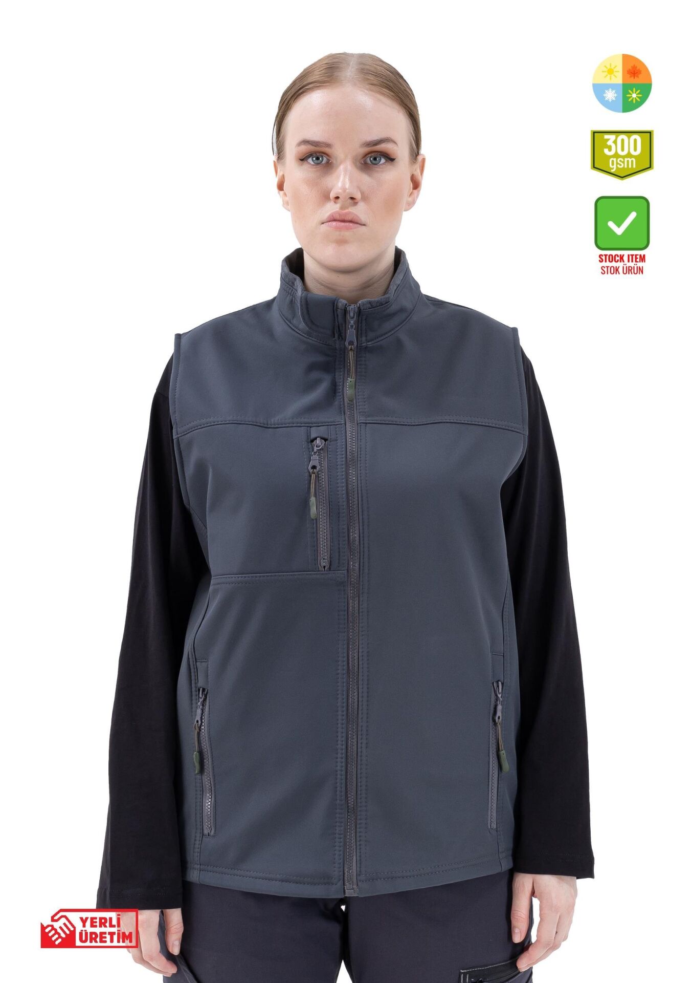 SafeSawa Dark Softshell Yelek Antrasit
