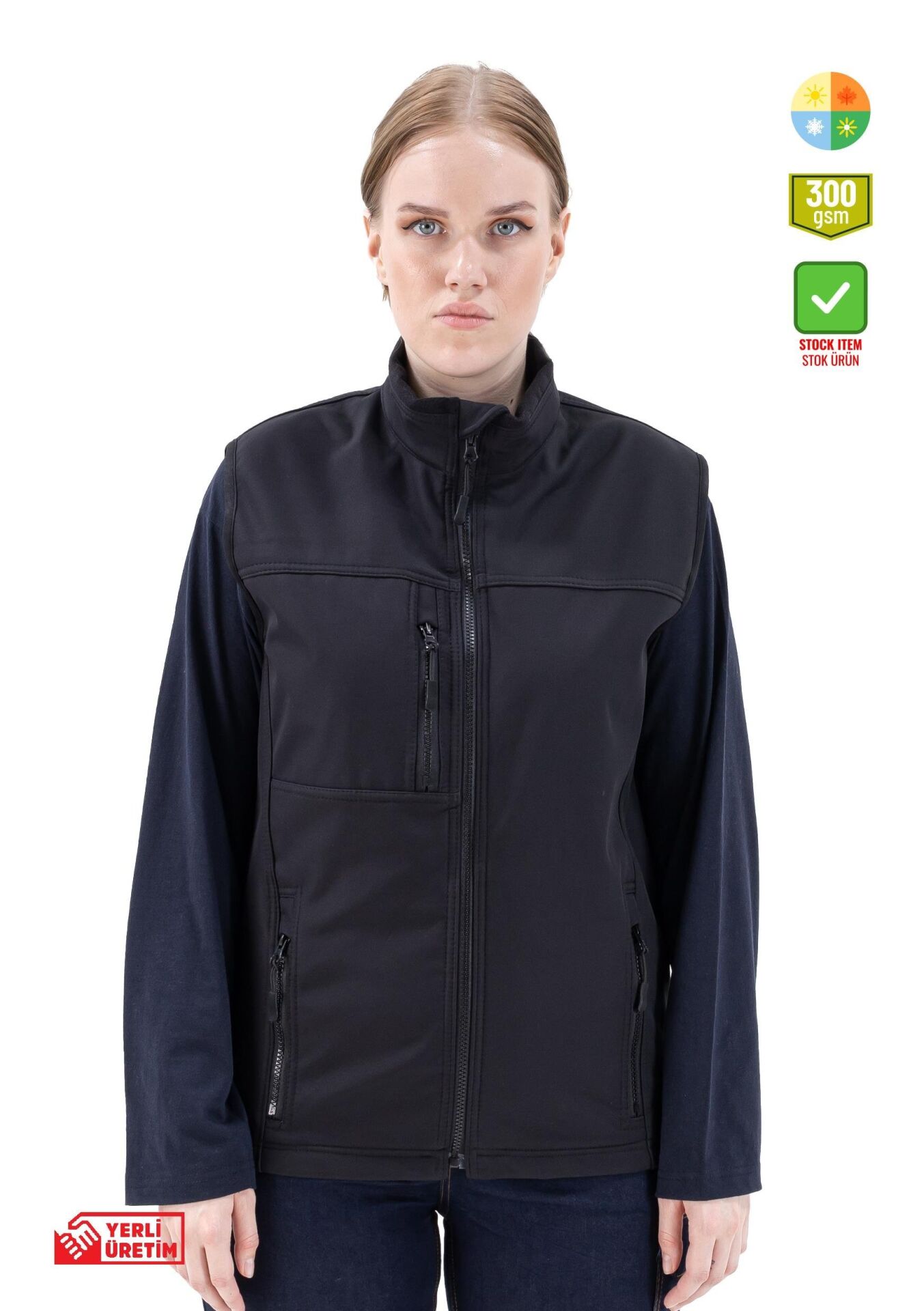 SafeSawa Dark Softshell Yelek Siyah