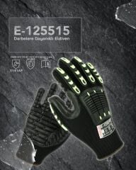Starline E-125515 Polyester Astar - Köpük Kauçuk Vibrasyon Eldiveni EN ISO 10819 EN 388:3141A