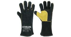 Starline E-170418C-SY 250° Isı Temasına Dayanıklı Deri Eldiven Siyah EN388-3122X EN407-42314X