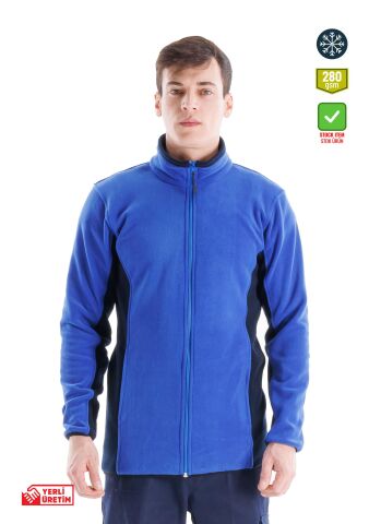 SafeSawa Alp Polar Ceket Saks Mavi Siyah