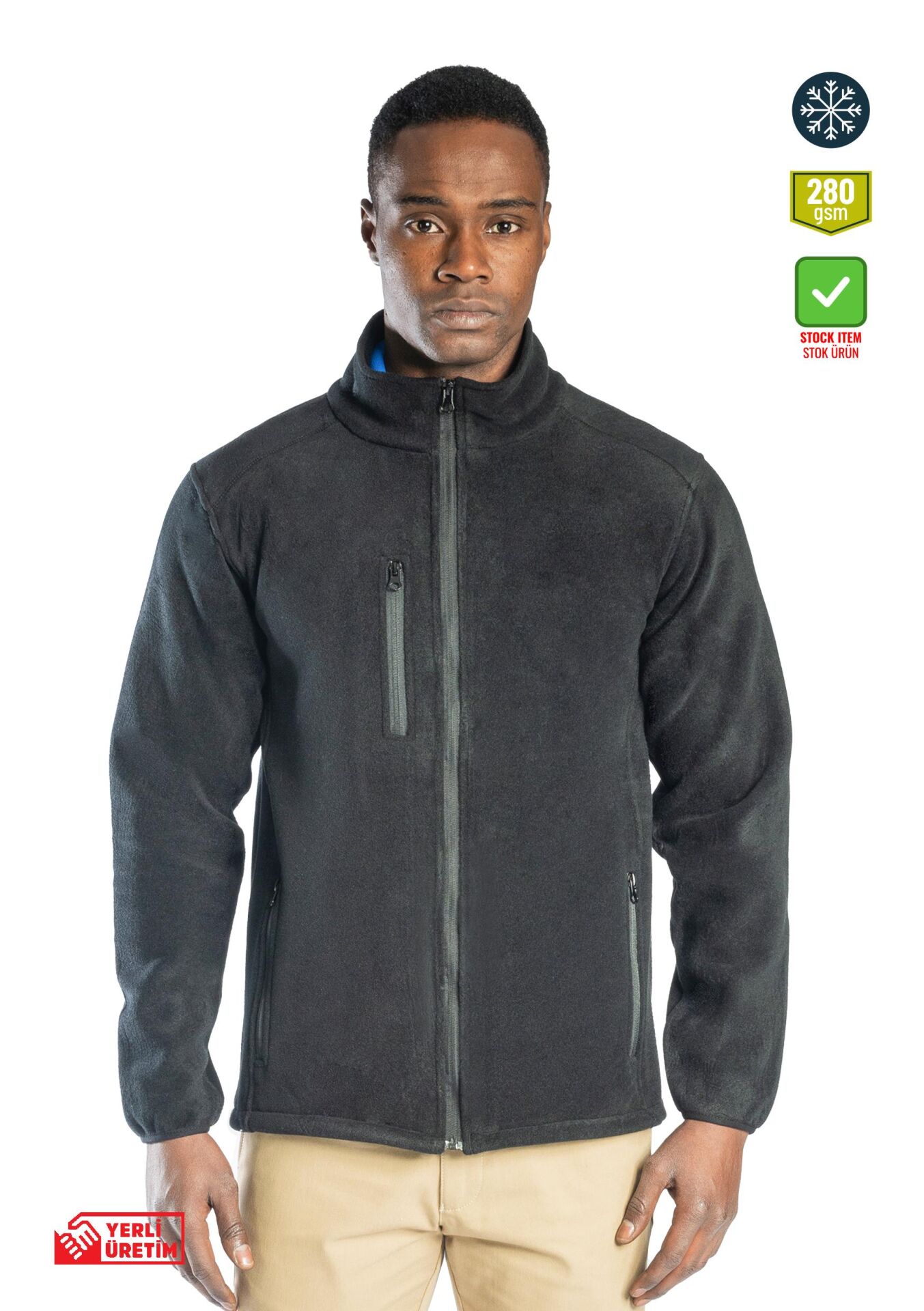 SafeSawa King Polar Ceket Siyah