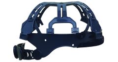 Starline 1470-AL Havalandırmalı Vizör ve Kulaklık Takılabilir Vidalı Baret Mavi 53-65 cm