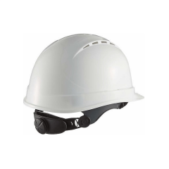 Starline 1470-AL Havalandırmalı Vizör ve Kulaklık Takılabilir Vidalı Baret Beyaz 53-65 cm