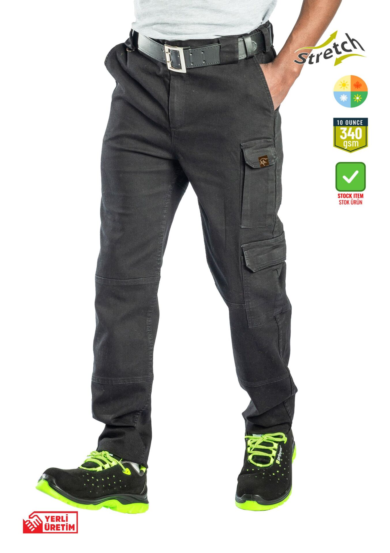 SafeSawa Star Kot Pantolon Siyah