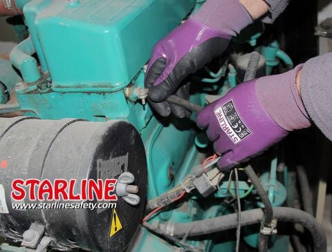 Starline E-151615 Tam Köpük Nitril + Nitril Kaplı İş Eldiven EN388-4121X