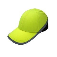 Essafe GE 1002 Hi-Vis Bump Cap Darbe Emici Şapka Kep Baret Reflektörlü Fosforlu Sarı