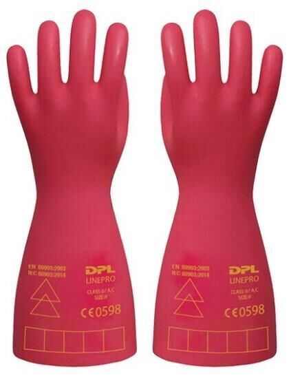 DPL Linepro Class 00 Elektrikçi Eldiveni 1.10 mm Kalınlık 500 V AC - 2.500 V A, C EN 60903 & IEC 60903
