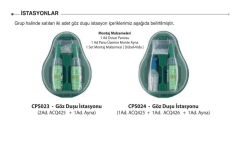 Starline CPS024 Duvar Seti Göz Duşu İstasyonu Kimyasal