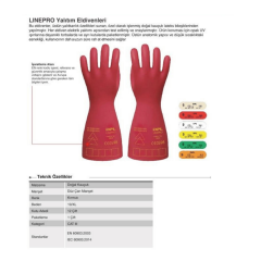 DPL Linepro Class 4 Elektrikçi Eldiveni 3.6 mm Kalınlık 36.000 V AC - 40.000 V A, C, H EN 60903 & IEC 60903