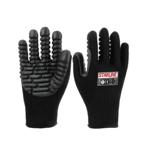 Starline E-125415 Kauçuk Kaplı Pamuk Astarlı Anti-Vibrasyon Eldiveni