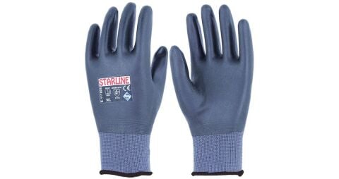 Starline E-111805 4/4 Köpük Nitril Kaplı Polyester Astarlı İş Eldiven EN388-3121X