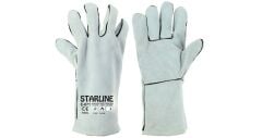Starline E-071 100° Isı Temasına Dayanıklı Deri Eldiven Gri EN388-3122X EN407-41314X