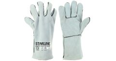 Starline E-071 100° Isı Temasına Dayanıklı Deri Eldiven Gri EN388-3122X EN407-41314X