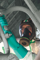 Delta Plus Ve802 Nıtrex Evolution Pamuk Floklu Nitril Kimyasal Eldiven 33 Cm