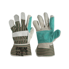 Starline E-041-YS Takviyeli Yarma Deri Eldiven 7cm Bileklik EN388-4233X