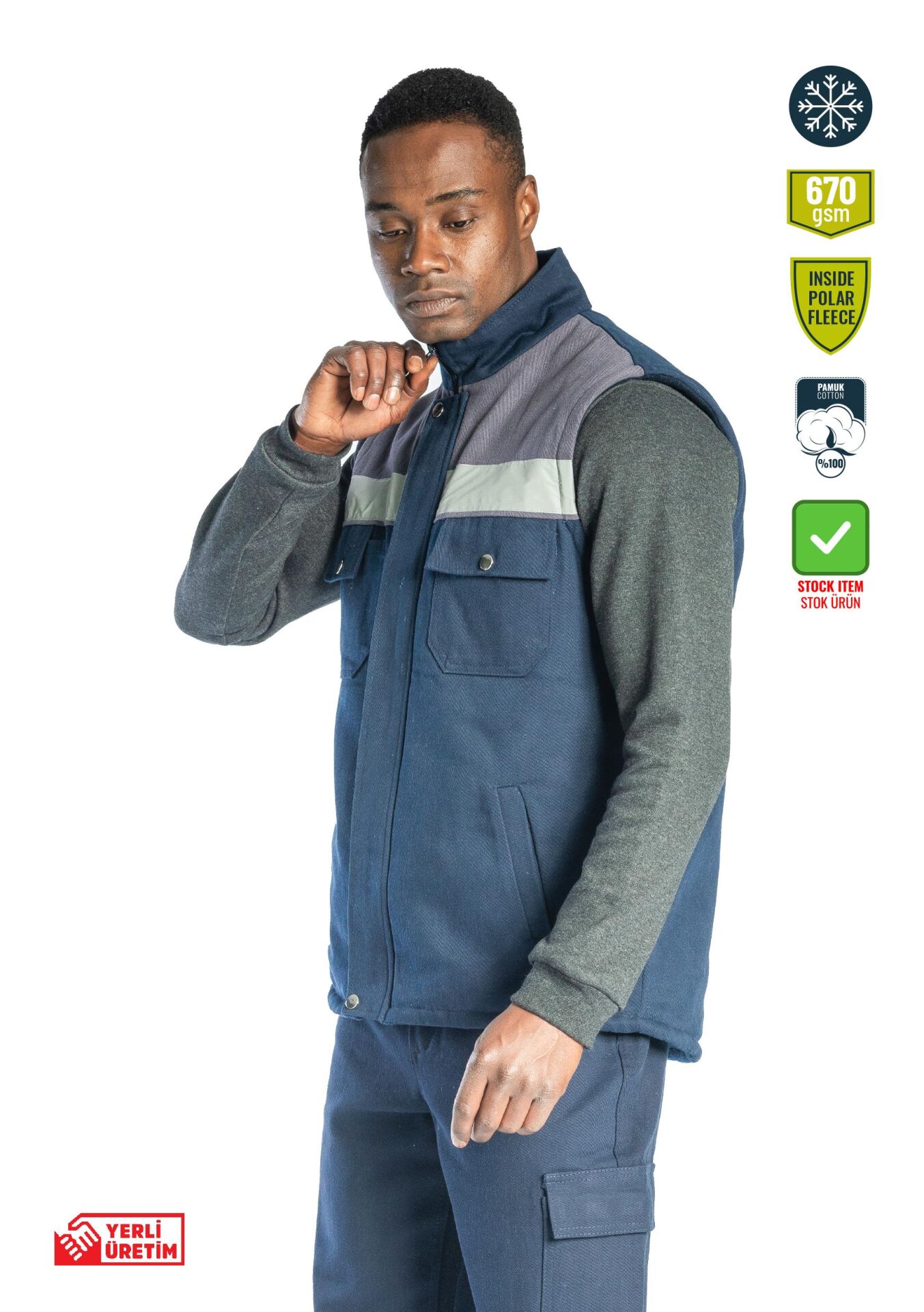 SafeSawa Oscar Yelek Lacivert Gri