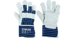 Starline E-026-MV Yarma Deri Eldiven Mavi 10cm Bileklik EN388-4122X