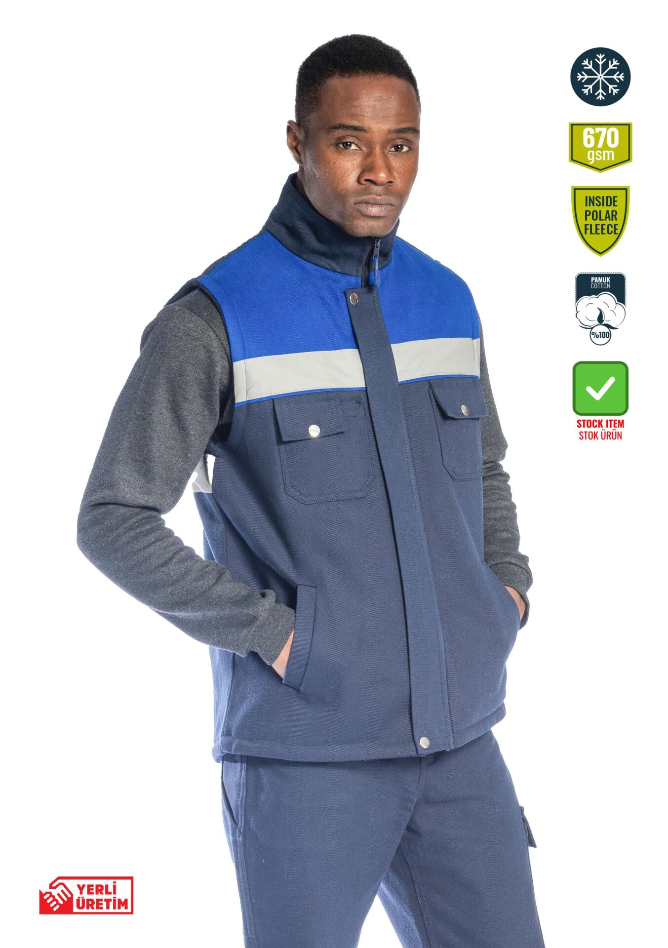 SafeSawa Oscar Yelek Lacivert Saks Mavi