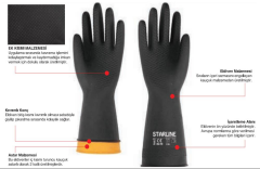 Starline D-Model Doğal Kauçuk İş Eldiveni 0,80mm 34cm EN388-1000X