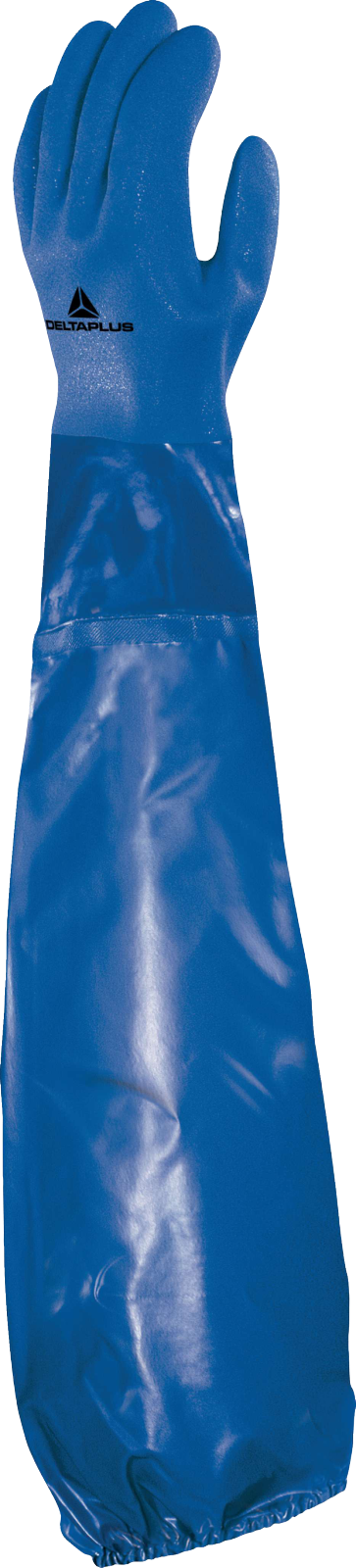 Delta Plus Ve766 Premium Pamuk Astarlı Pvc Kaplı Kimyasal Eldiven 62 Cm