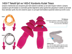 Starline 1453-C TPE Çam Tipi Plastik Kordonlu Kutulu Kulak Tıkacı 24 dB