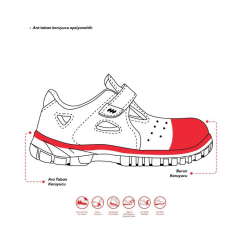 Mekap Pro Jeriko 234-01 S1 SRC Süet Deri Çelik Burun Sandalet Tip Yazlık İş Ayakkabısı