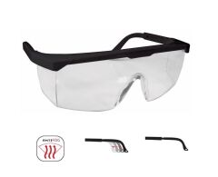 Starline G-004A-C Şeffaf Siyah Çerçeveli Düşük Darbelere Karşı Koruyucu Antifog Gözlük