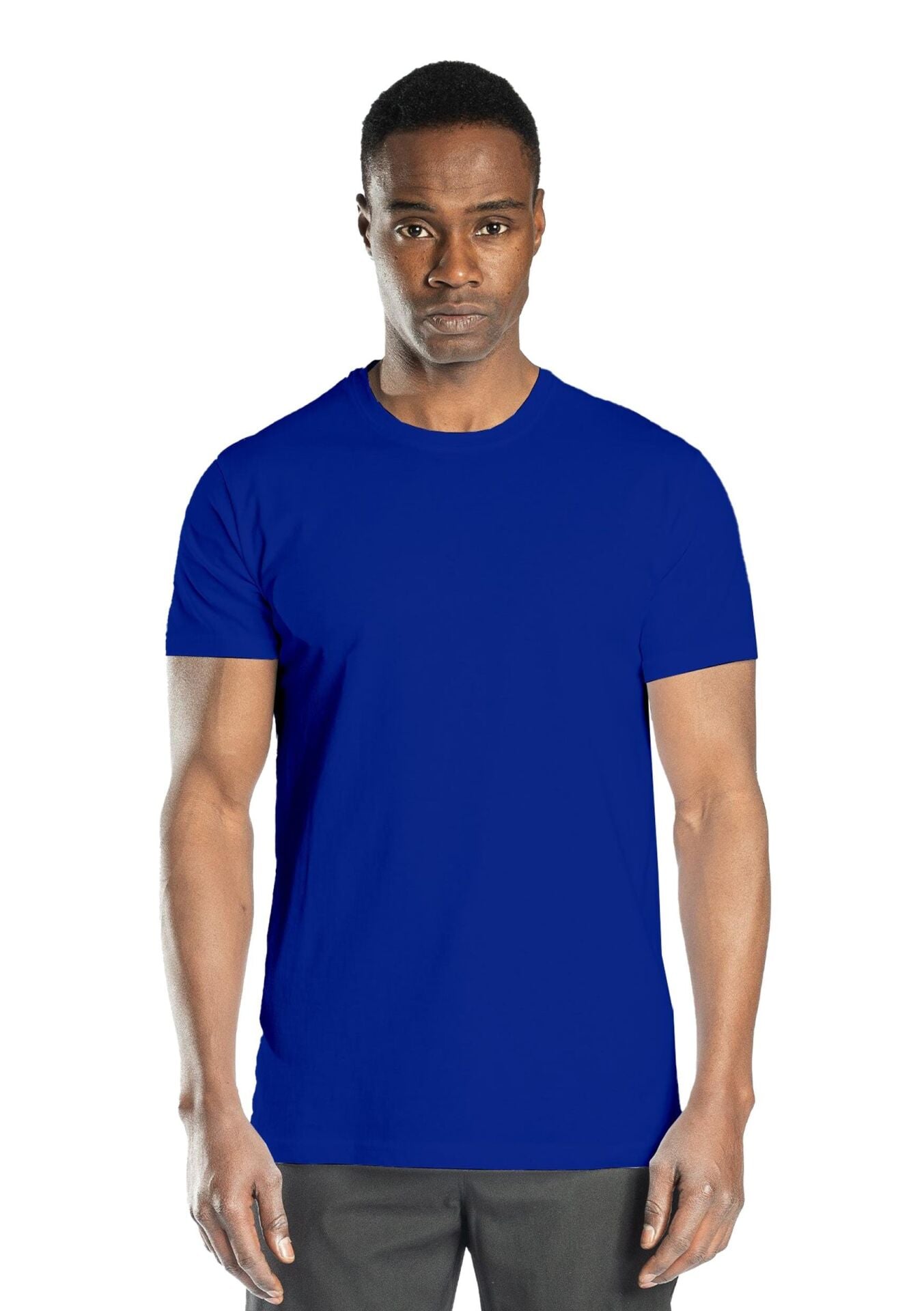 SafeSawa Regular Basic Bisiklet Yaka T-Shirt Saks Mavi