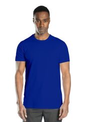 SafeSawa Regular Basic Bisiklet Yaka T-Shirt Saks Mavi